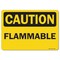 Signmission OSHA Caution, 7" Height, 10" Width, Decal, 7" H, 10" W, Landscape, Flammable OS-CS-D-710-L-19167 - alternate 1